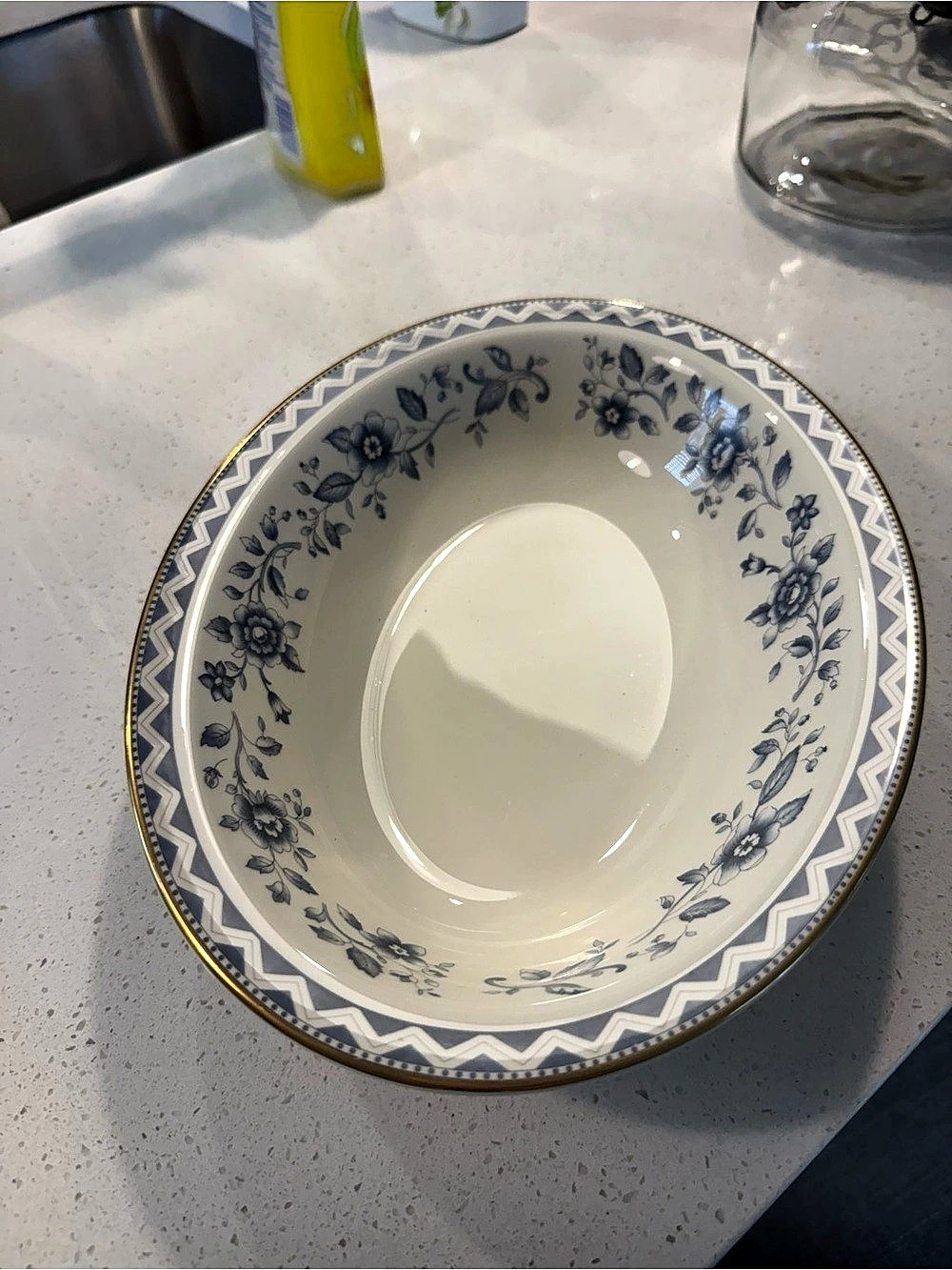 Royal Doulton Josephine Oval Vegetable Bowl Blue & White